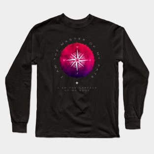 Invictus Compass - Poetry Art Long Sleeve T-Shirt